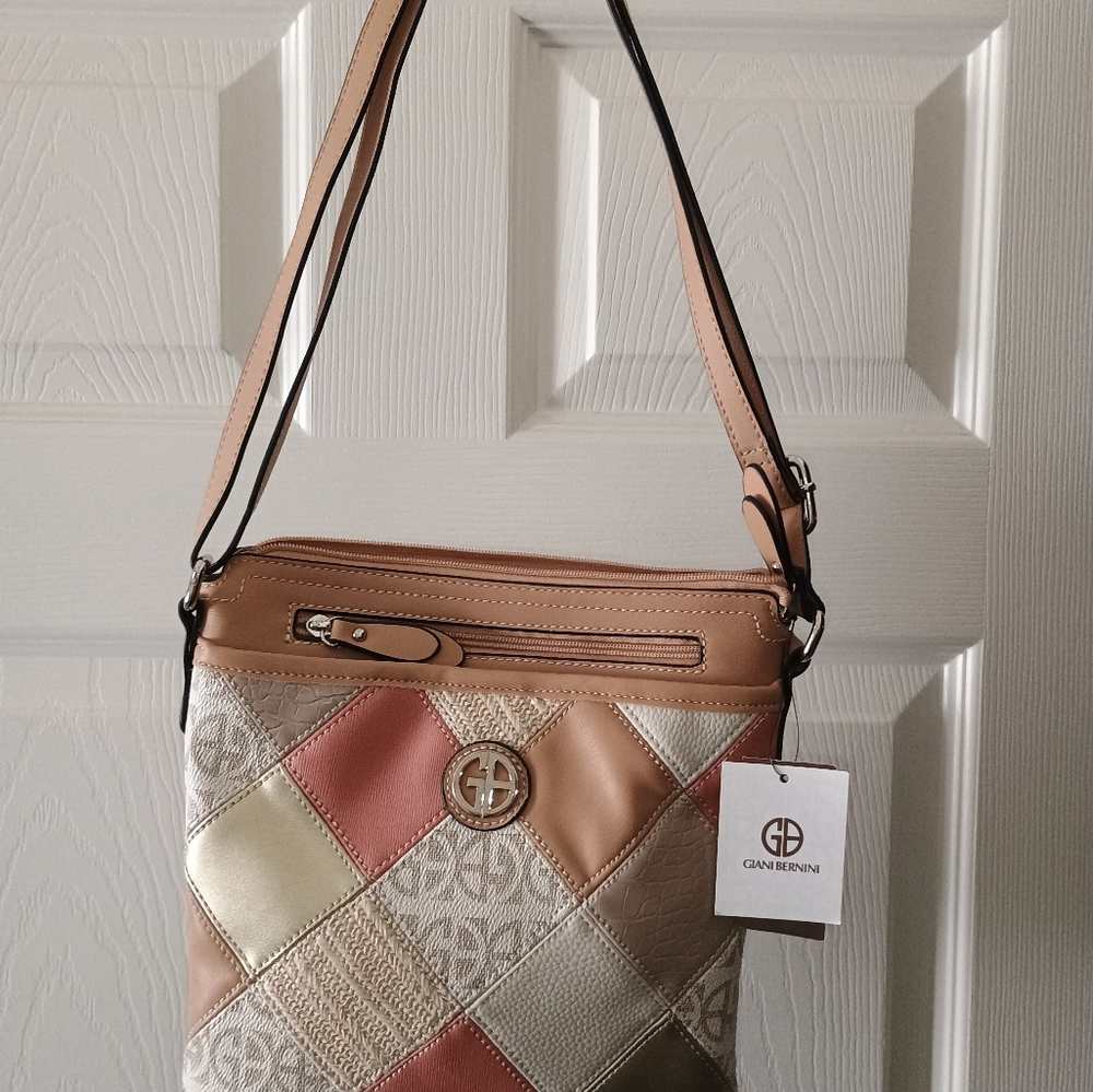 Nwt Gianni Bernini Patchwork Crossbody Purse - image 2